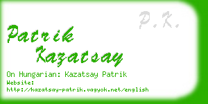 patrik kazatsay business card